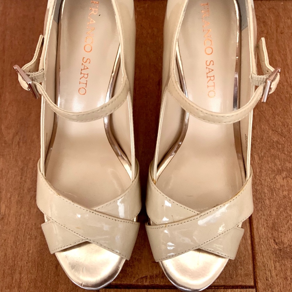 FRANCO SARTO Valita 2 Nude Patent heels size 6.5